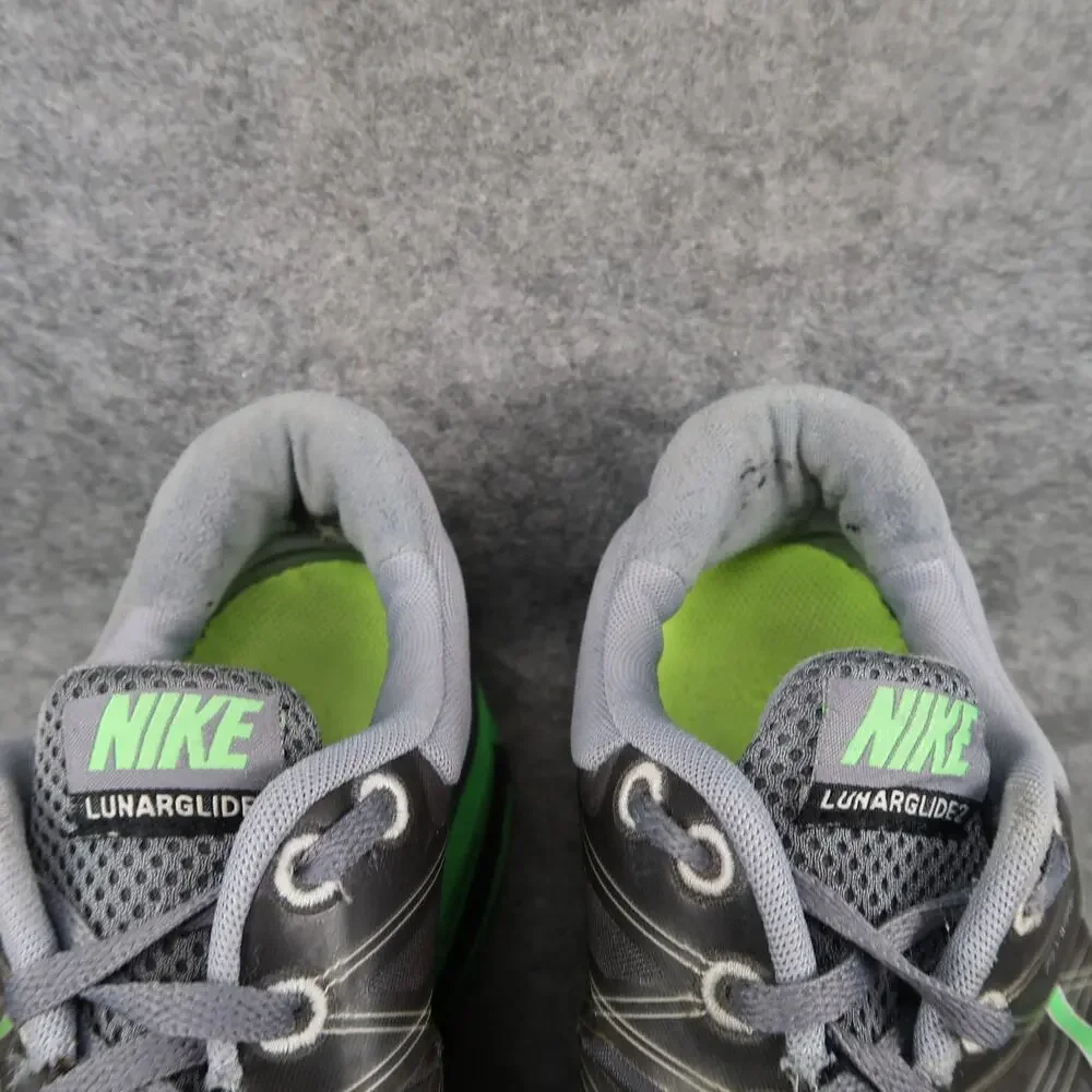 Nike Shoes Mens 10.5 Athletic Trainer Lunarglide 2 Running Sneakers Gray Green
